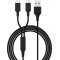 Smrter Hydra Duo USB auf 2x USB-C Kabel 1,2m schwarz