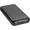 SBS Solar Powerbank USB/USB-C, 10.000 mAh, schwarz